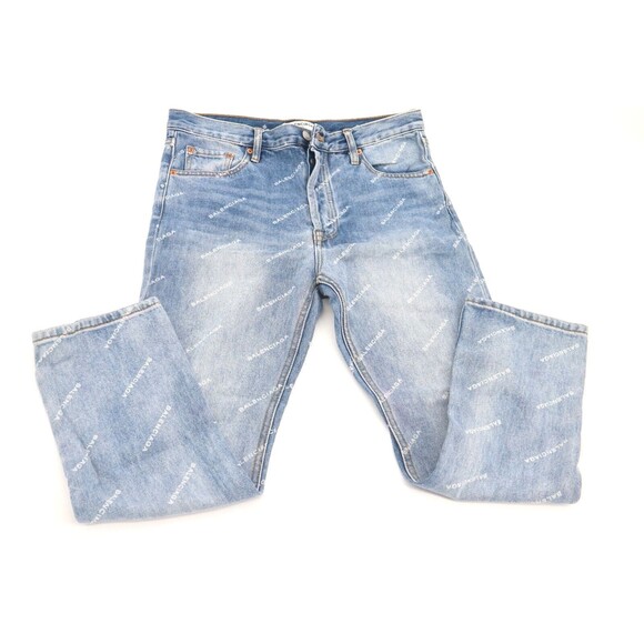 Vintage Balenciaga Denim Jeans Sz 30 Button Fly Y2K Straight Faded High Waist - Picture 1 of 16